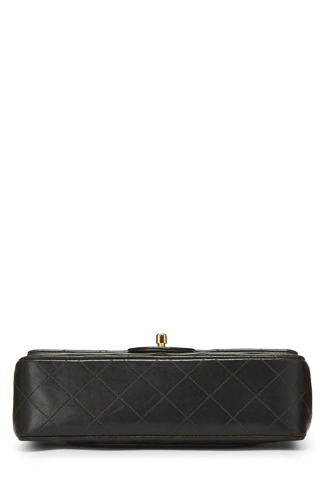 Chl,  Black Quilted Lambskin Classic Double Flap Small, Black - Loose Stones