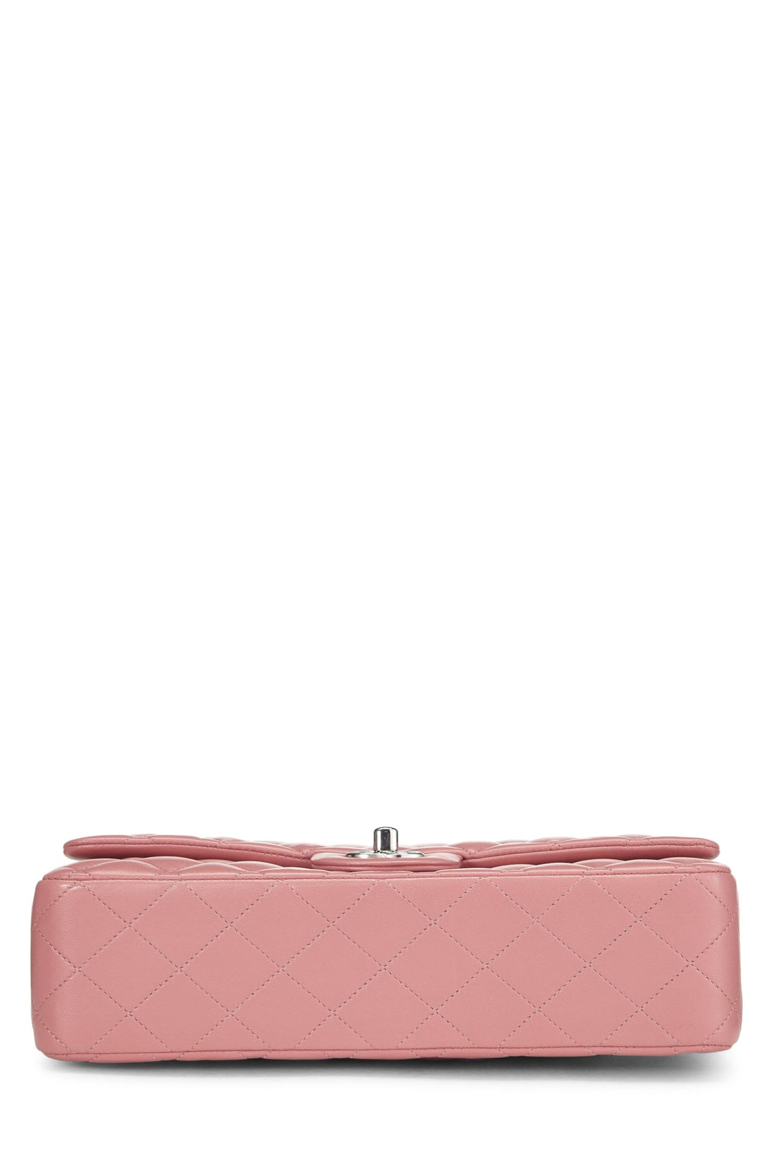 Chl,  Pink Quilted Lambskin Classic Double Flap Medium, Pink - Loose Stones