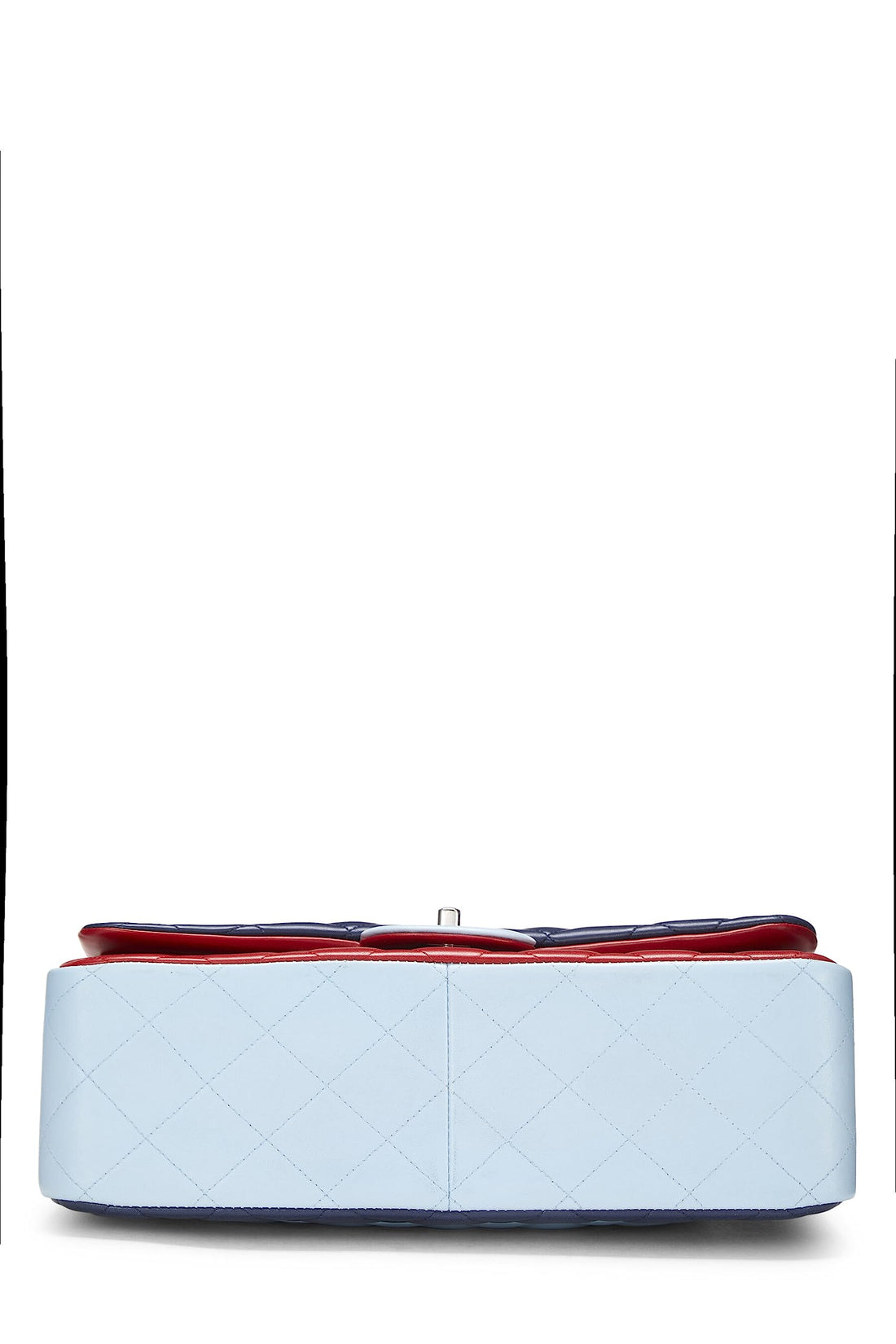Chl,  Multicolor Quilted Lambskin New Classic Double Flap Jumbo, Multi - Loose Stones
