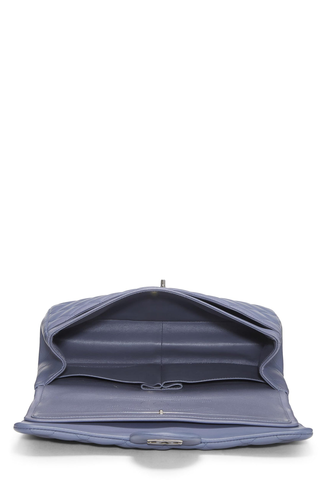 Chl,  Purple Quilted Lambskin New Classic Double Flap Jumbo, Purple - Loose Stones