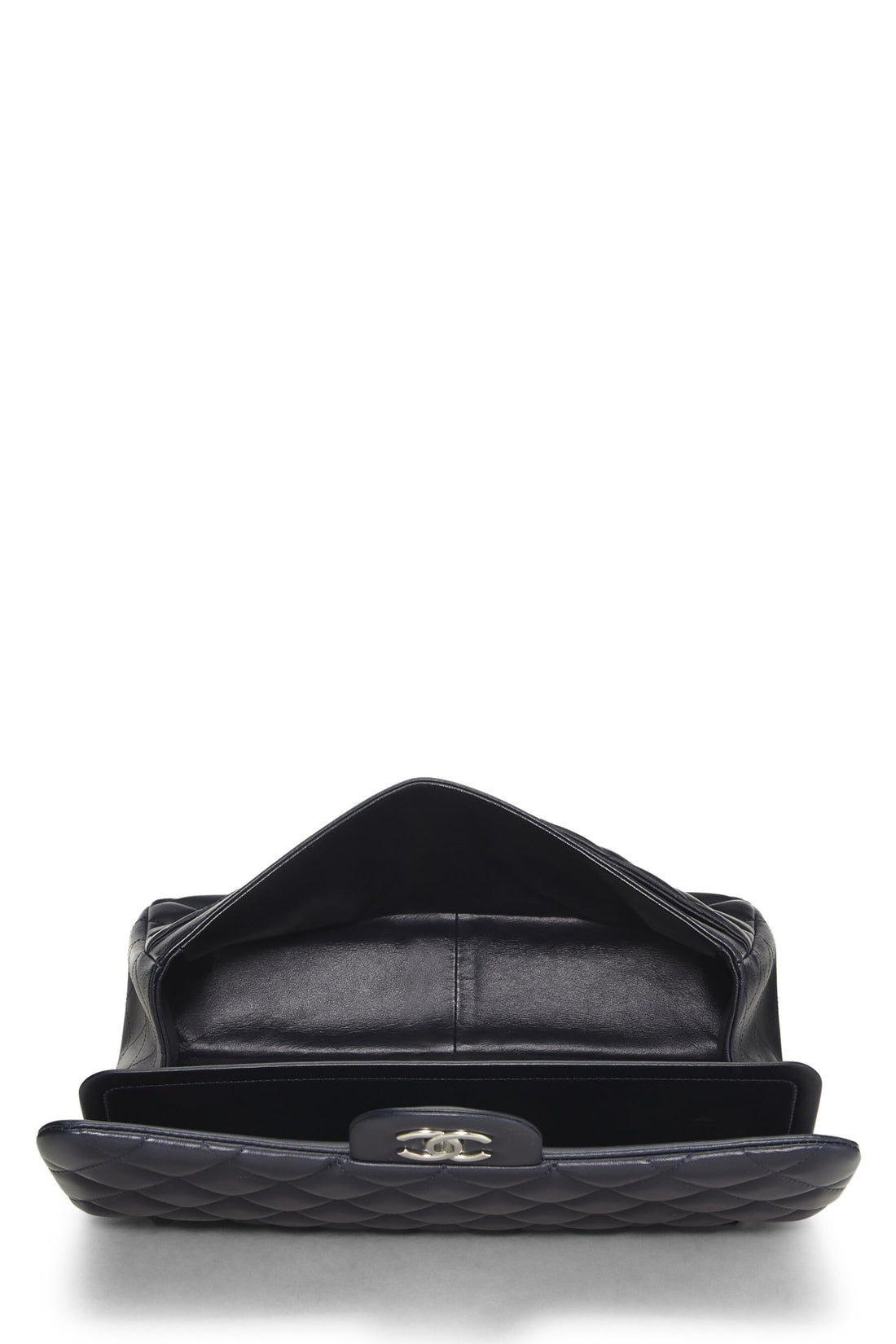 Chl,  Blue Quilted Lambskin New Classic Double Flap Jumbo, Blue - Loose Stones
