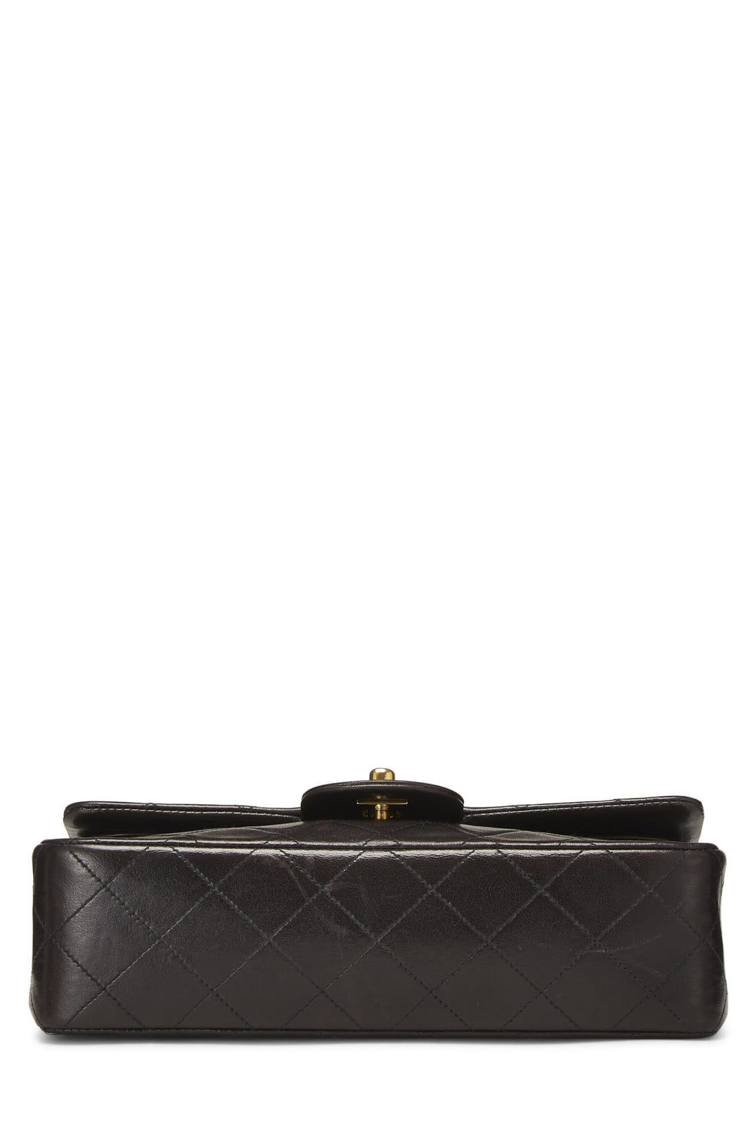 Chl,  Black Quilted Lambskin Classic Double Flap Small, Black - Loose Stones