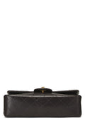 Chl,  Black Quilted Lambskin Classic Double Flap Small, Black - Loose Stones - 2
