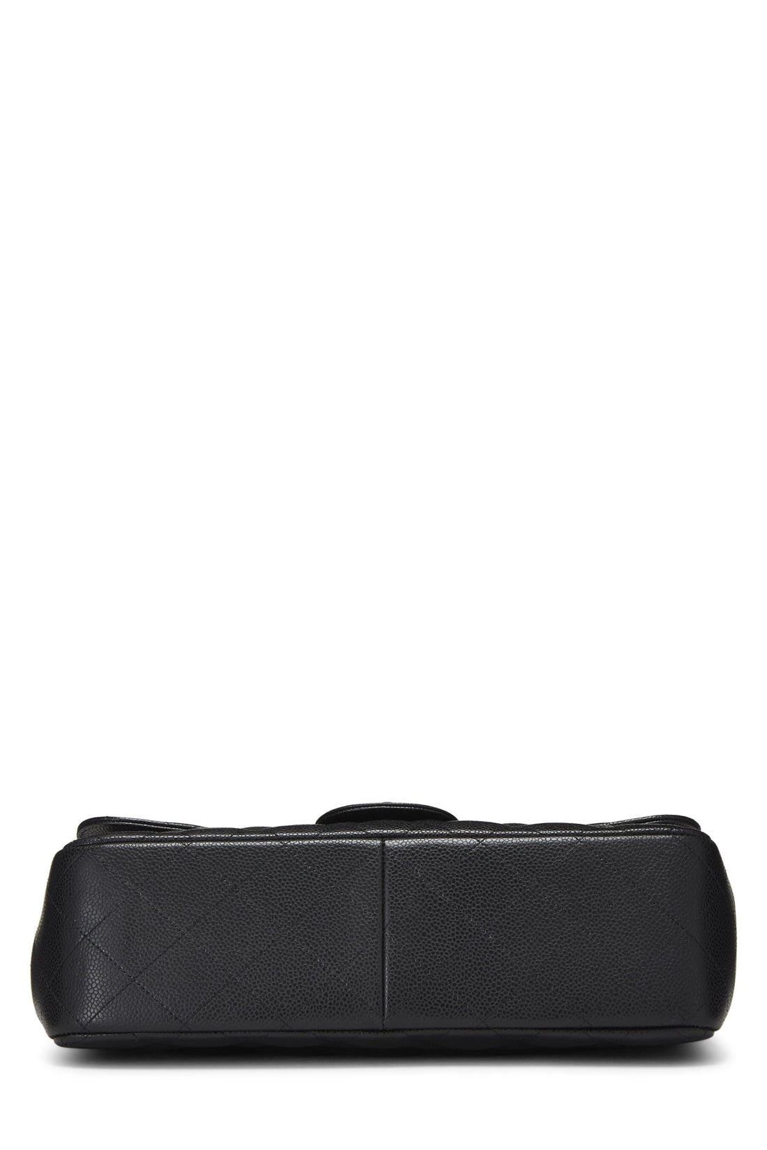 Chl,  Black Quilted Caviar New Classic Double Flap Jumbo, Black - Loose Stones