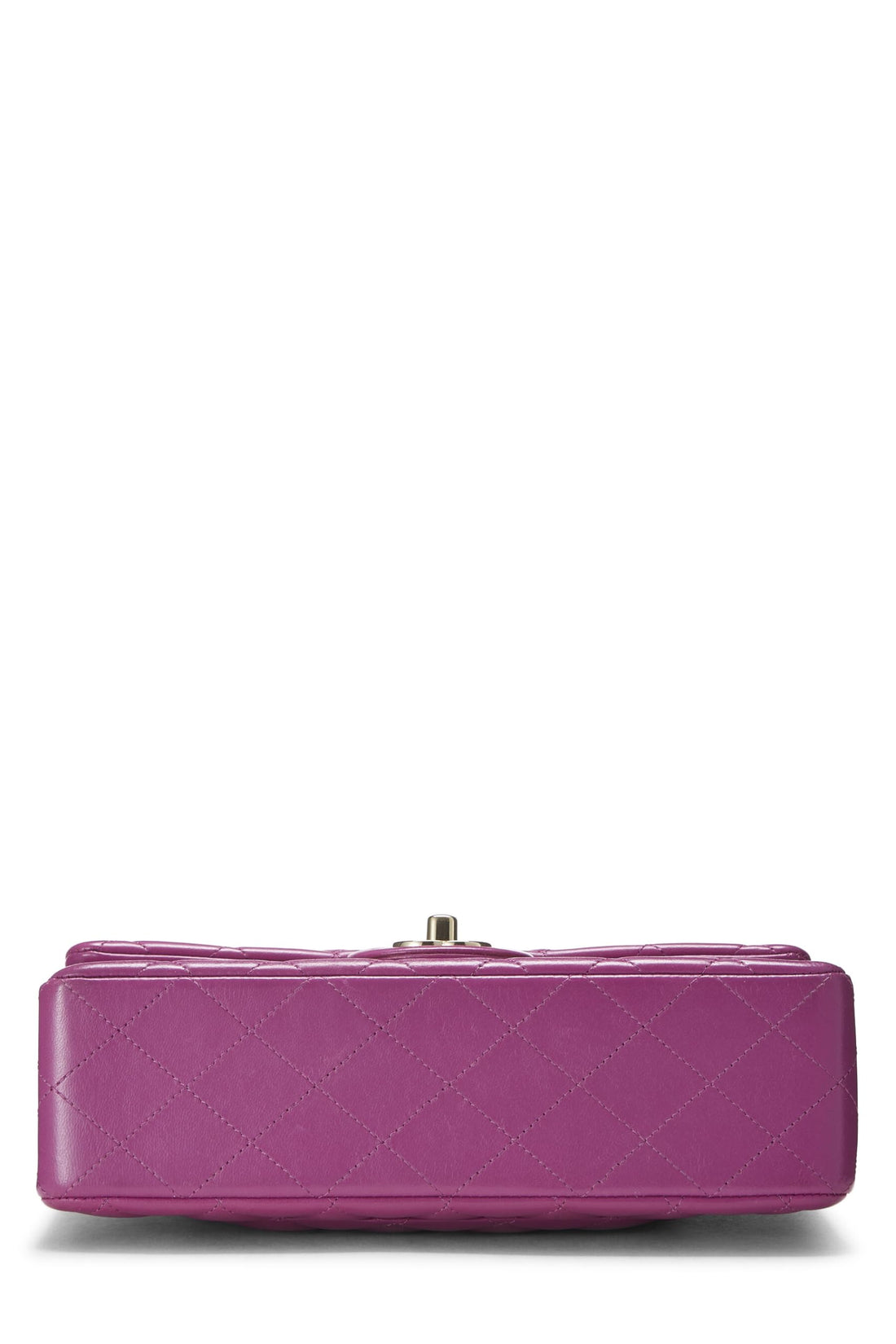 Chl,  Purple Quilted Lambskin Classic Double Flap Small, Purple - Loose Stones