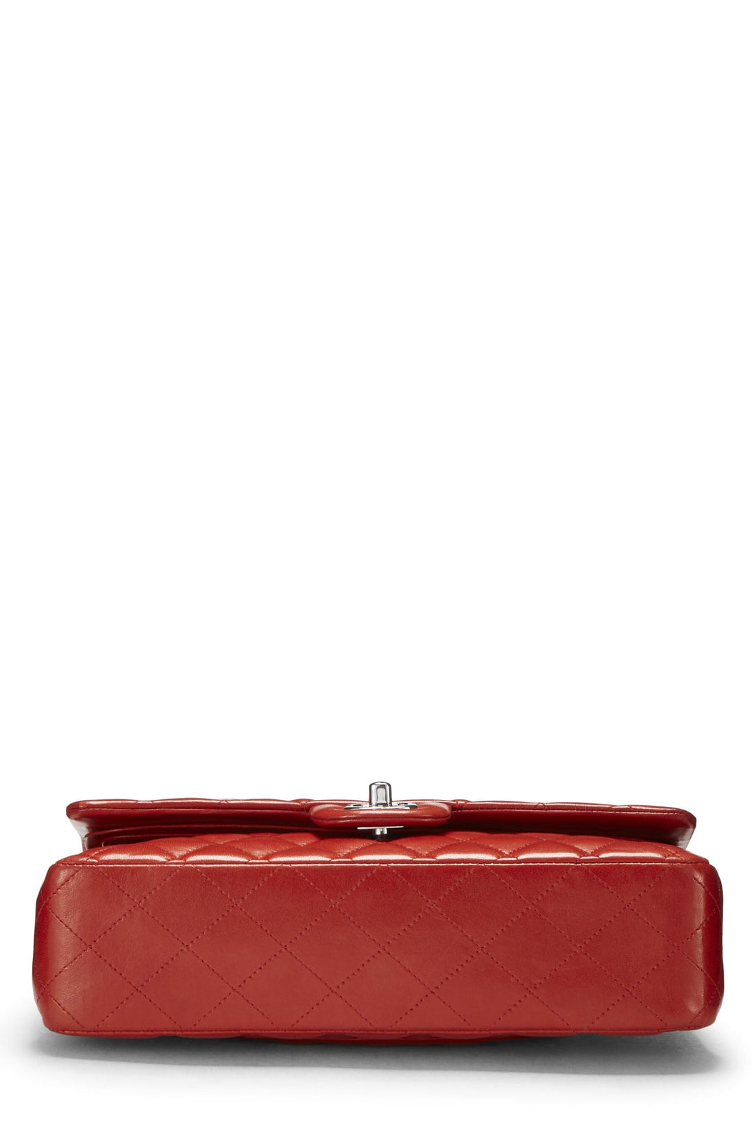 Chl,  Red Quilted Lambskin Classic Double Flap Medium, Red - Loose Stones