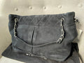 Chanel Natural Beauty Tote in Black Suede Nubuck Caviar with Silver Hardware - 11
