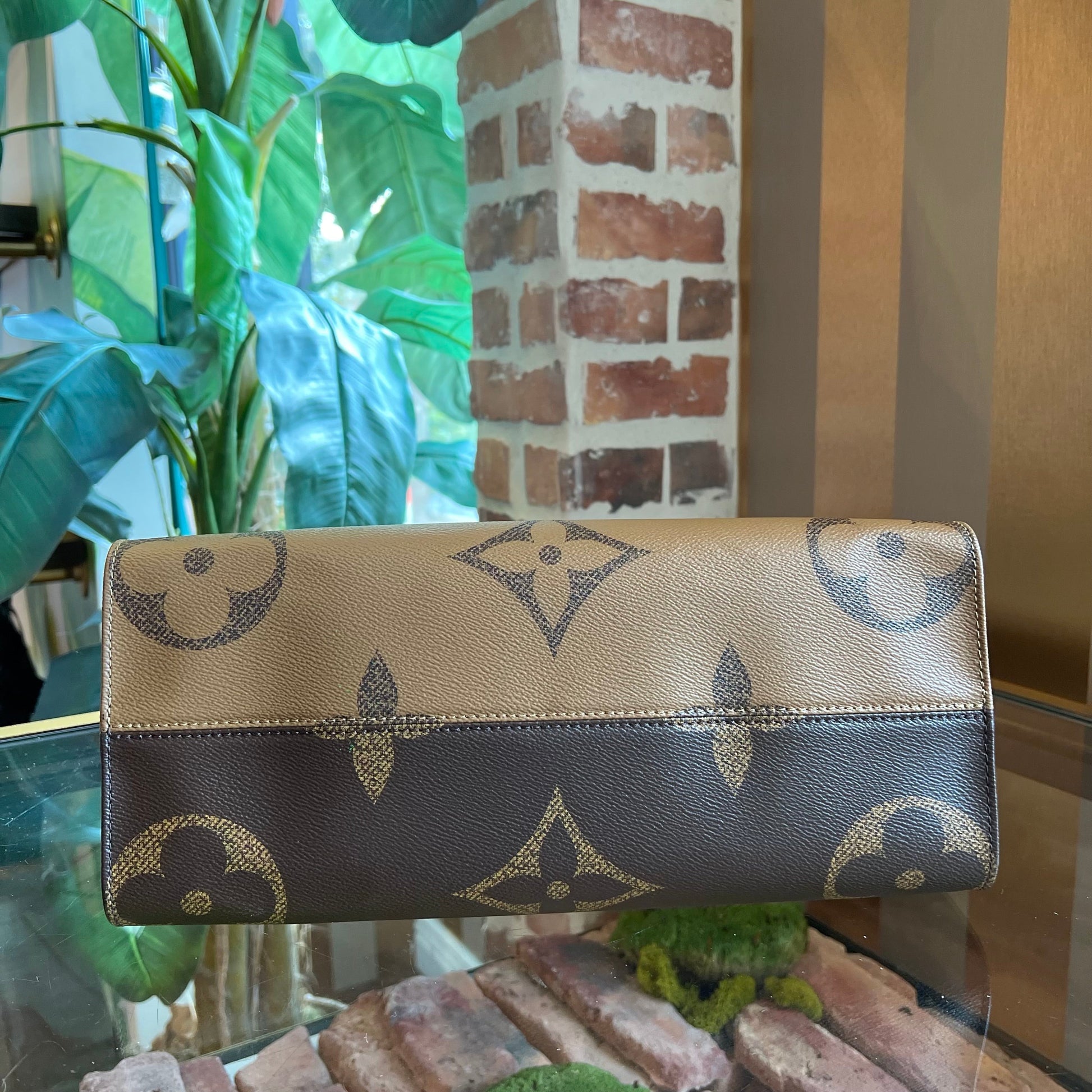 LOUIS VUITTON OnTheGo MM Brown Monogram Reverse Monogram Coated Canvas Tote Bag - Tote - 4