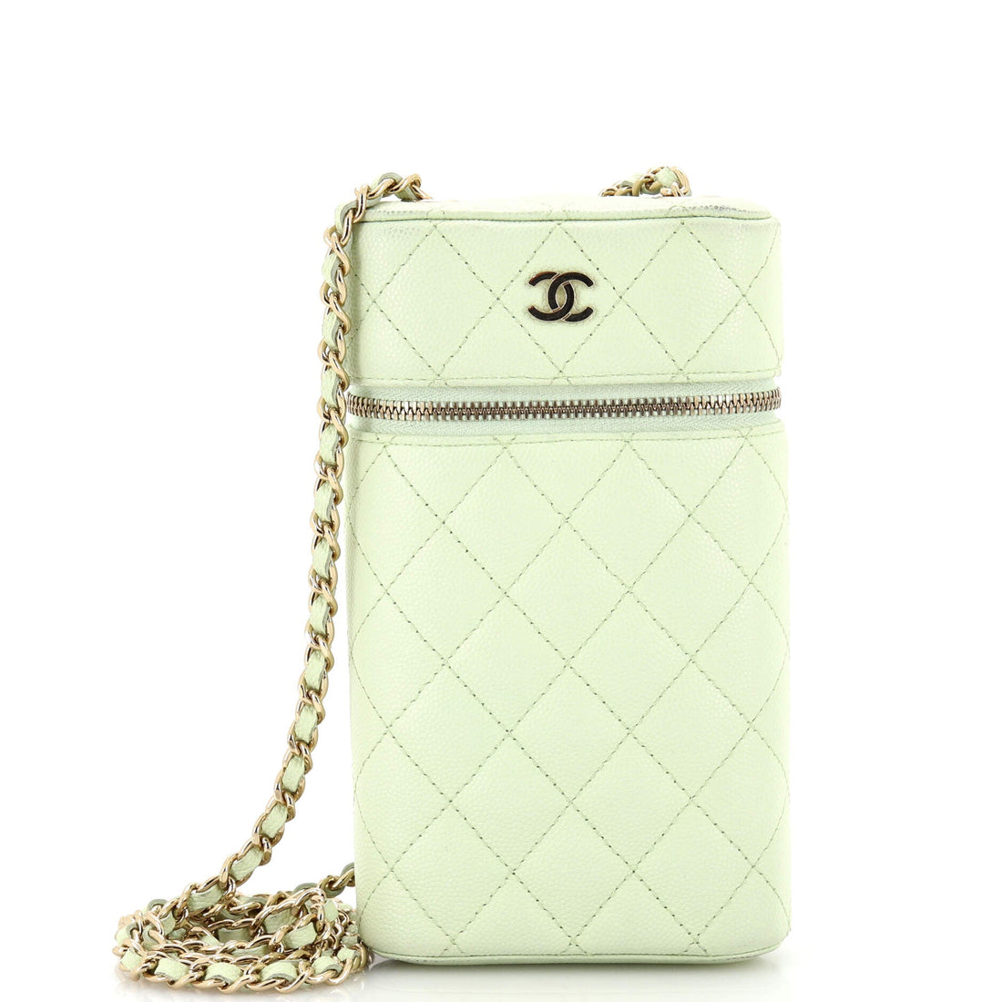 CHANEL Classic Vanity Phone Holder with Chain Quilted Caviar - Handbag & Wallet Accessories