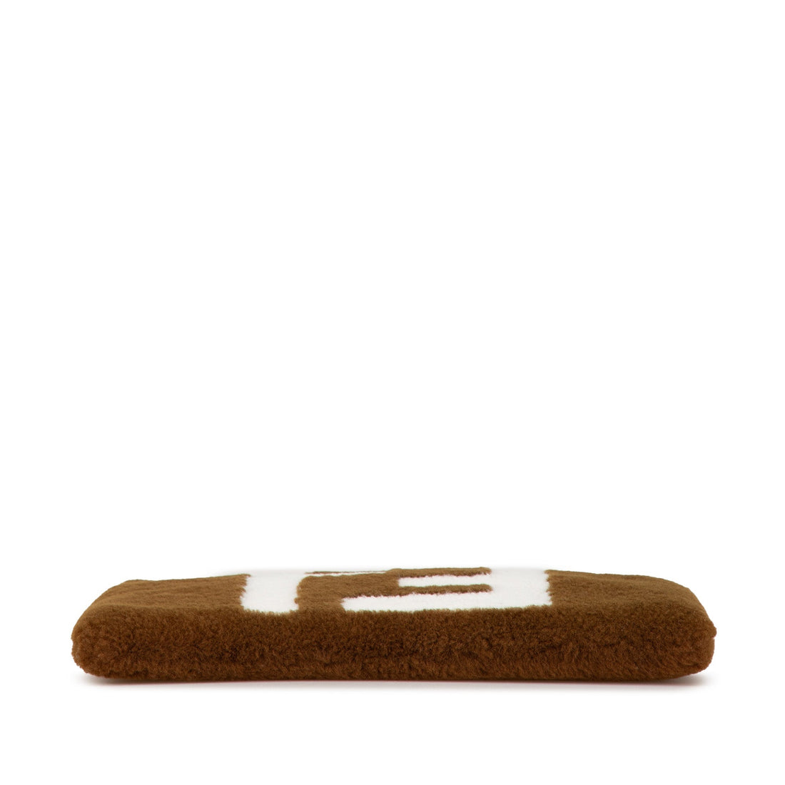 Brown Fendi Shearling FF Flat Pouch Clutch Bag - Handbags, Wallets & Cases