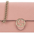 (WMNS) Gucci Logo Double G Leather WOC Chain Shoulder Messenger Bag Pink Classic 510314-CAO0G-5806 - Shoulder Bags - 6