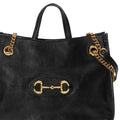 (WMNS) GUCCI 1955 Button Tote hand Bag Single Shoulder Bag Middle Black 621144-1U10G-1000 - Shoulder Bags - 6