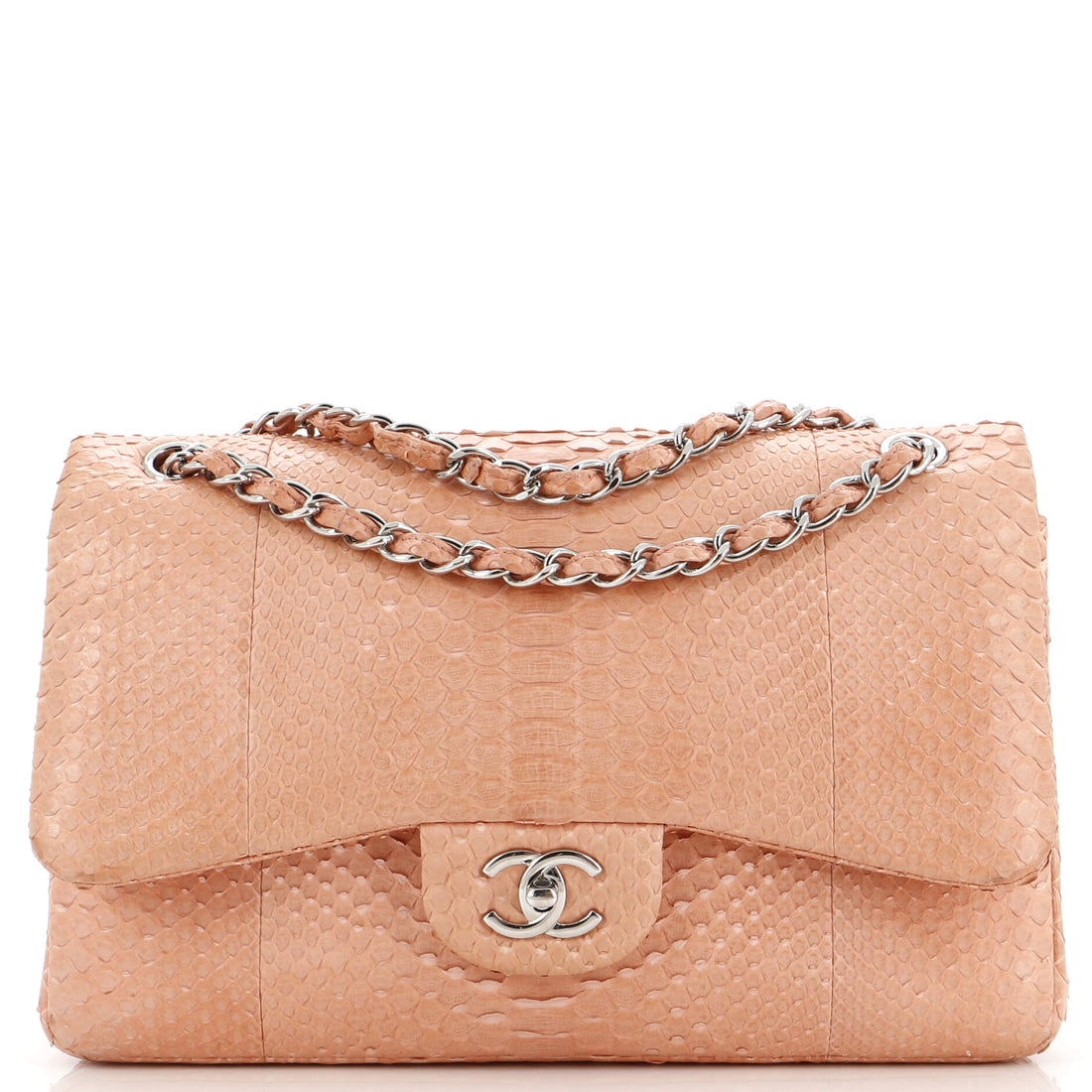 CHANEL Classic Double Flap Bag Python Jumbo - Handbag & Wallet Accessories