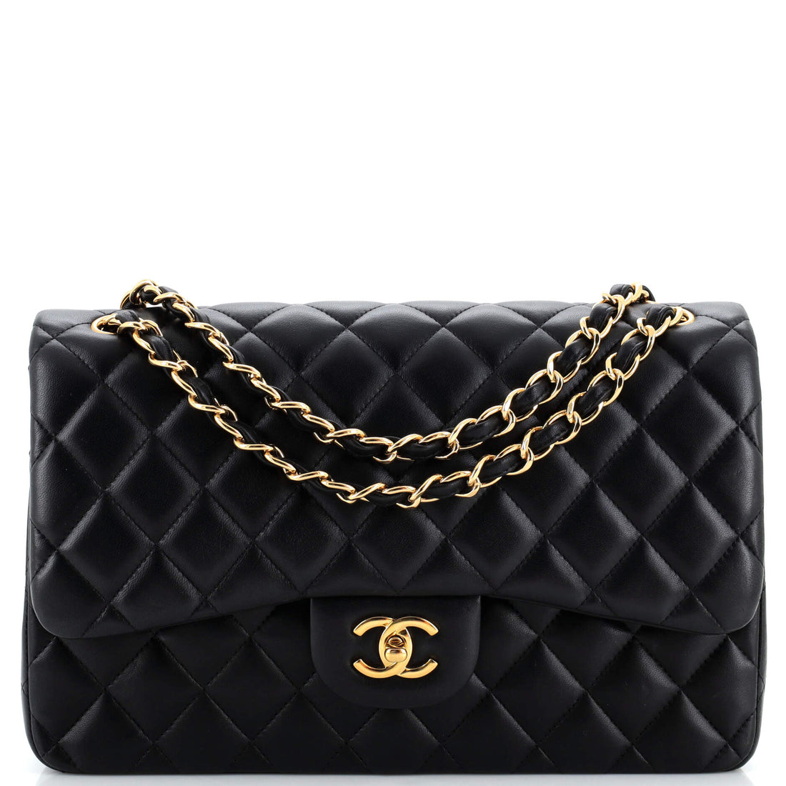 CHANEL Classic Double Flap Bag Quilted Lambskin Jumbo - Handbag & Wallet Accessories