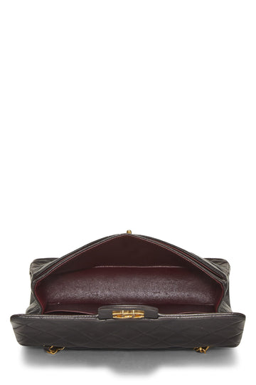 Chl,  Black Quilted Lambskin Classic Double Flap Small, Black - Loose Stones