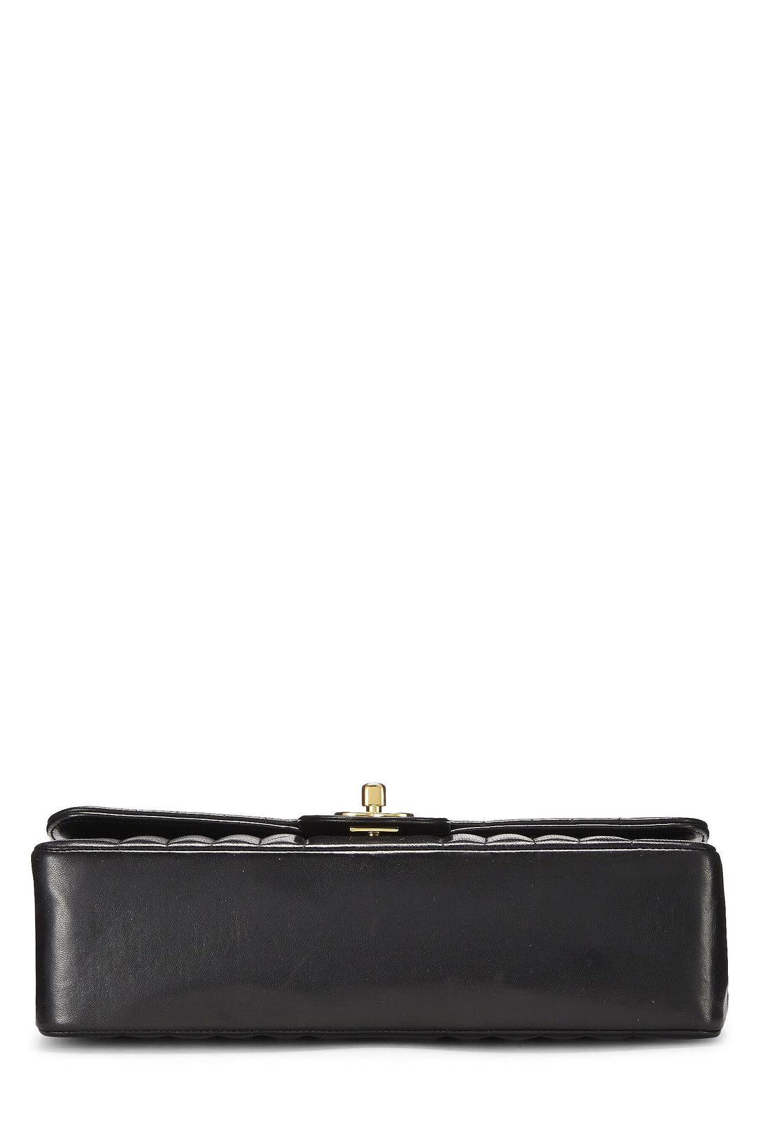 Chl,  Black Vertical Lambskin Classic Flap Medium, Black - Loose Stones