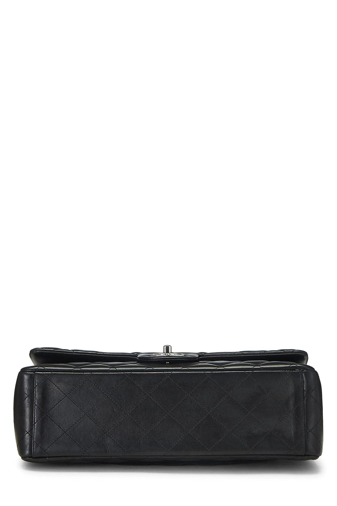 Chl,  Black Quilted Lambskin New Classic Double Flap Maxi, Black - Loose Stones