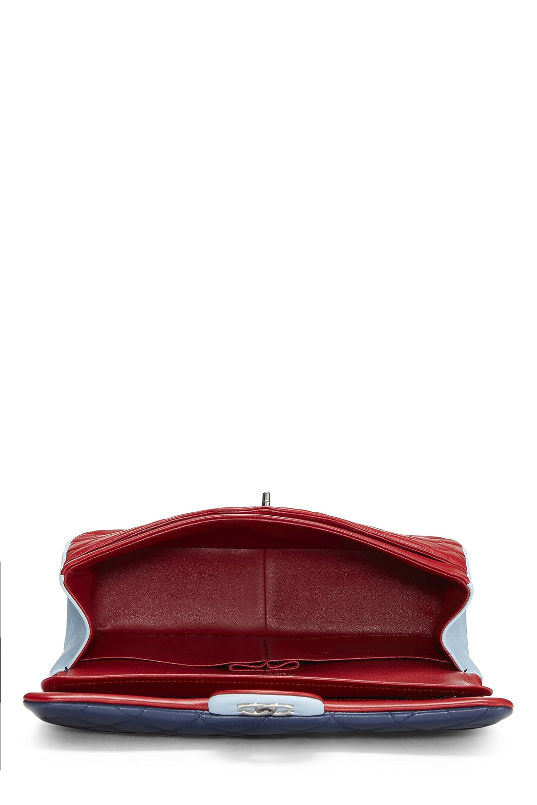 Chl,  Multicolor Quilted Lambskin New Classic Double Flap Jumbo, Multi - Loose Stones