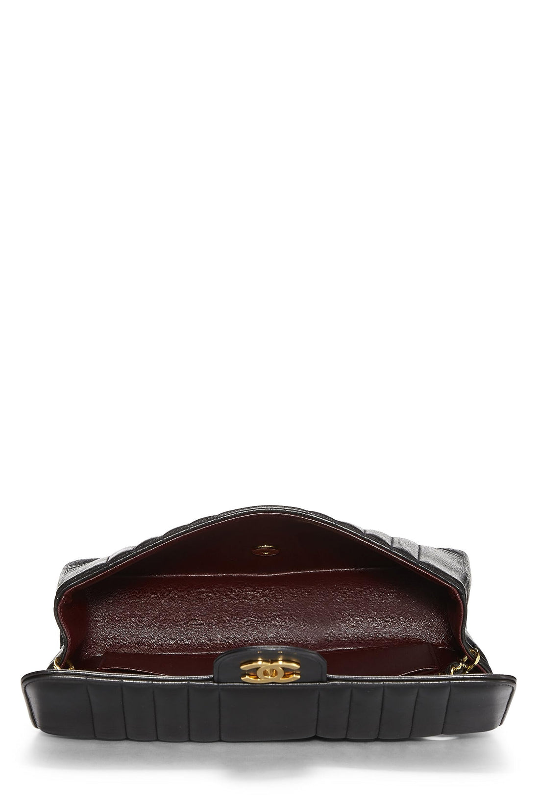 Chl,  Black Vertical Lambskin Classic Flap Medium, Black - Loose Stones