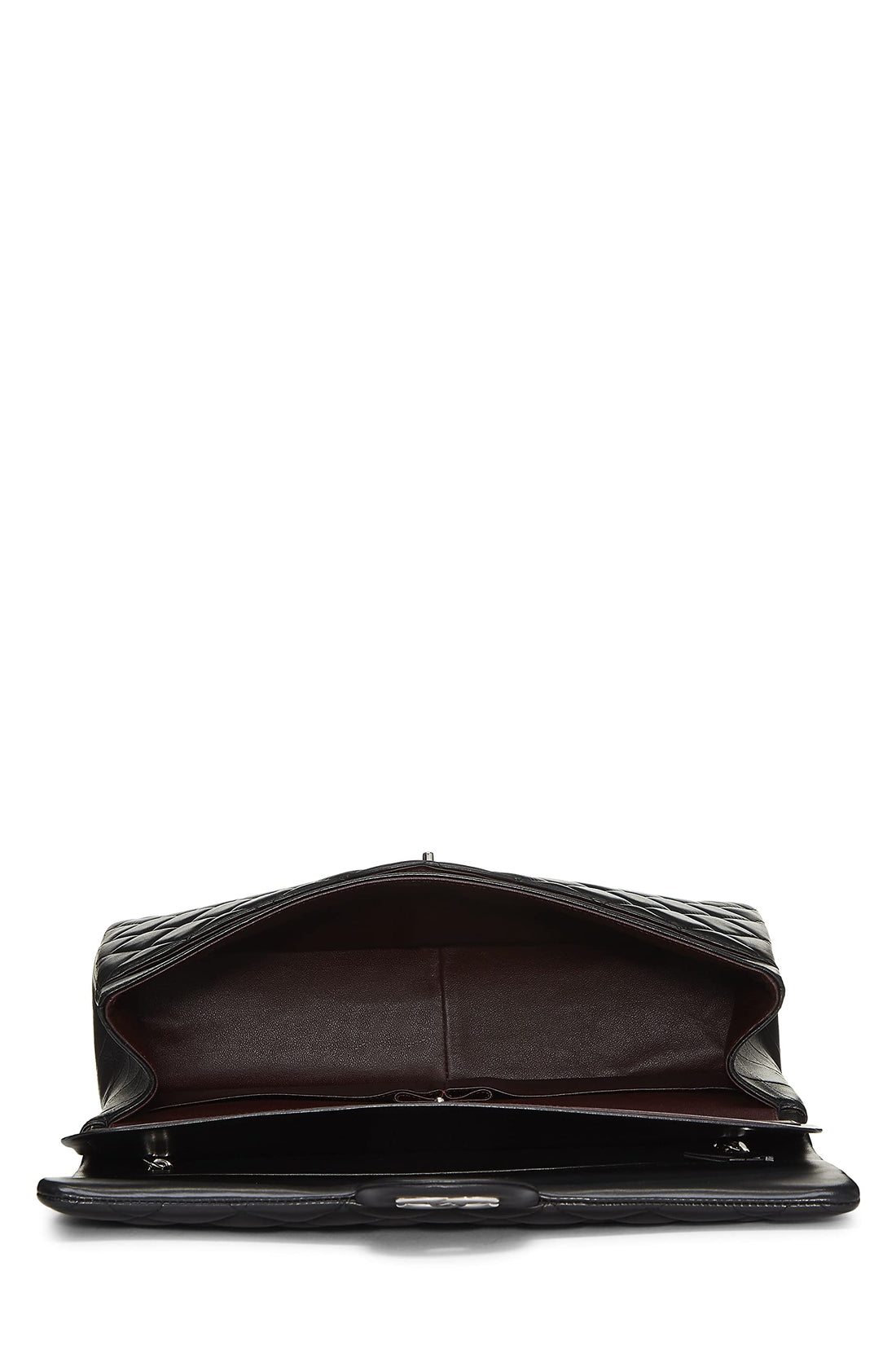 Chl,  Black Quilted Lambskin New Classic Double Flap Maxi, Black - Loose Stones