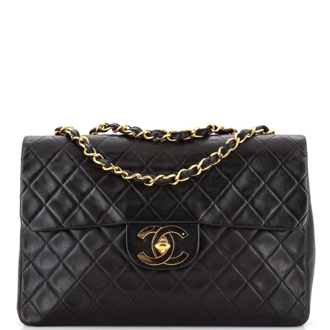 CHANEL Vintage Classic Single Flap Bag Quilted Lambskin Maxi - Handbag & Wallet Accessories