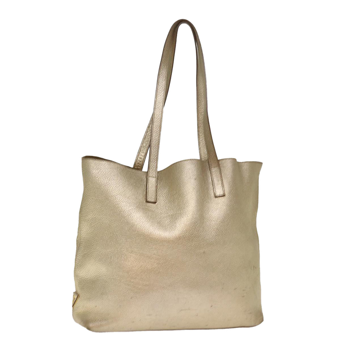 PRADA Tote Bag Leather Gold 77504 - Prada