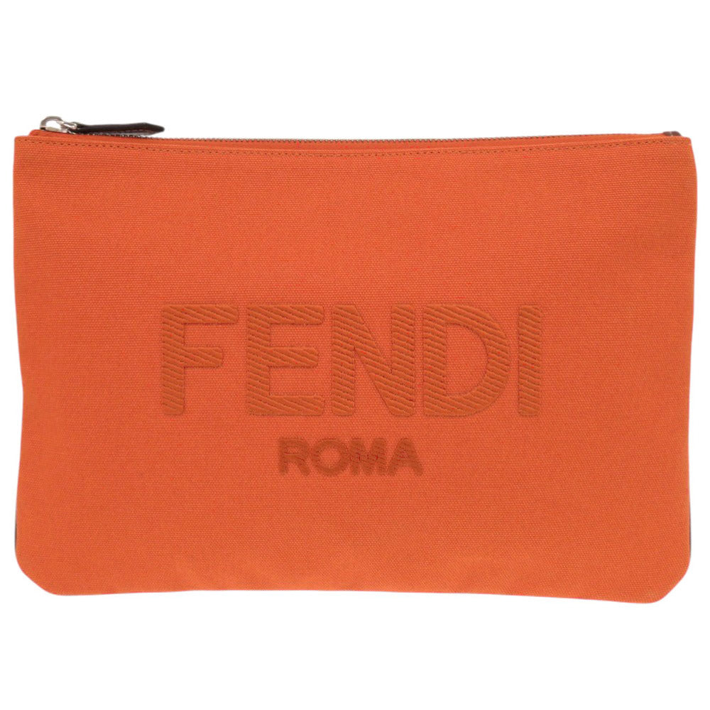 FENDI Clutch bag 7N0111 canvas Orange logo - Handbags, Wallets & Cases