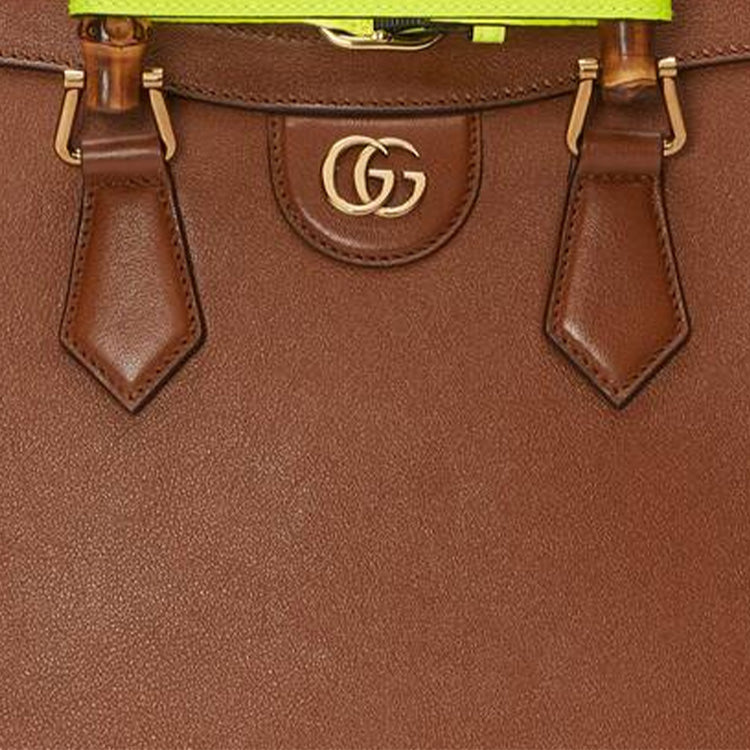 (WMNS) GUCCI Diana Series Tote Leather SingleShoulderMessengerHandholdBag SmallSize Brown 660195-17QDT-2582 - Handbag - 7