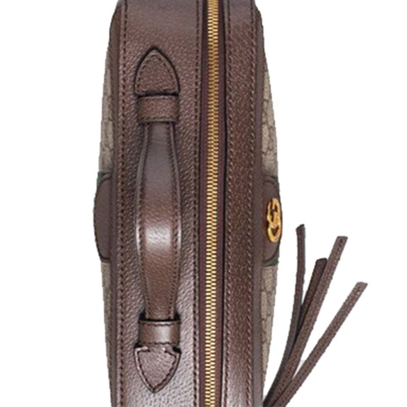 (WMNS) GUCCI Ophidia Logo Stripe Webbing Tassel Canvas handbag Small / Brown Retro Classic 550622-K05NG-8745 - Shoulder Bags - 7
