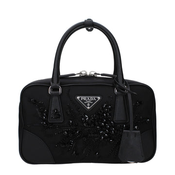 Prada Black Fabric Handbags