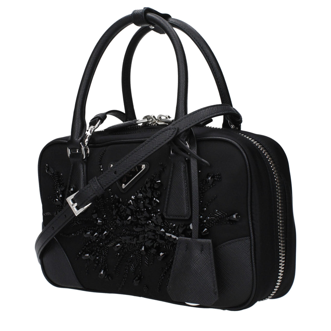 Prada Black Fabric Handbags
