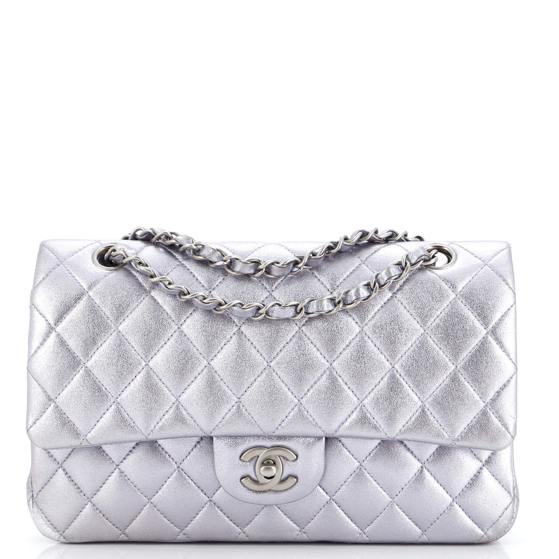 CHANEL Classic Double Flap Bag Quilted Iridescent Calfskin Medium - Handbag & Wallet Accessories