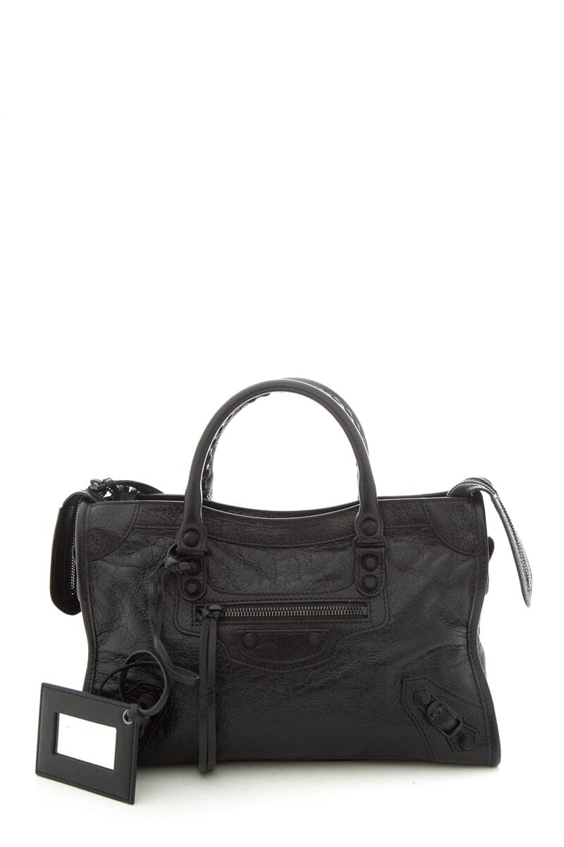 Balenciaga Black City Classic Studs Leather Handbag - Handbag - 7