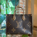 LOUIS VUITTON Onthego MM Brown Monogram Reverse Giant Monogram Canvas Tote Bag - Tote - 2