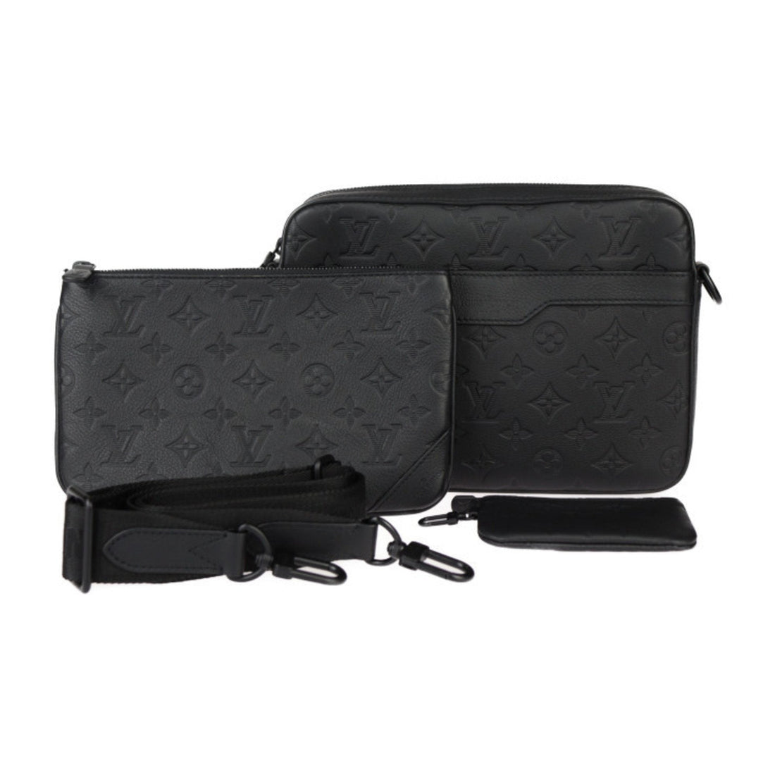 Louis Vuitton Monogram Shadow Clutch Bag Shoulder Bag (Pre-Owned) - women/handbags/clutches