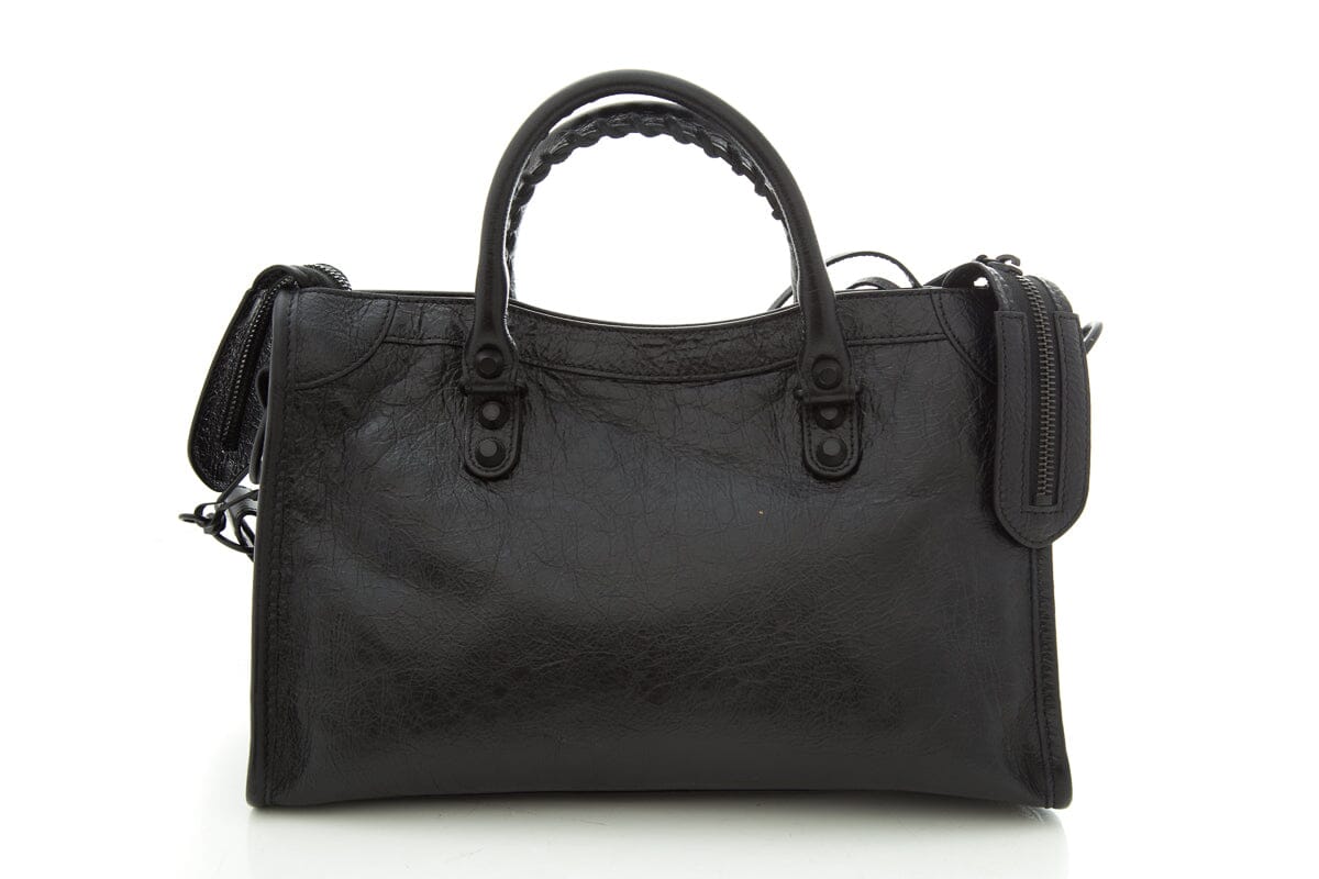 Balenciaga Black City Classic Studs Leather Handbag - Handbag - 3