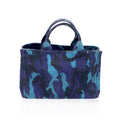 PRADA Blue Camouflage Canvas Canapa Logo Tote Bag - Prada - 3