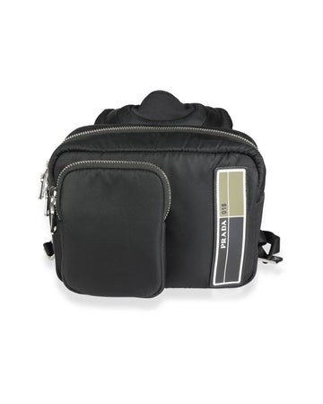 Prada Black Tessuto Pocket Nylon Technical Backpack