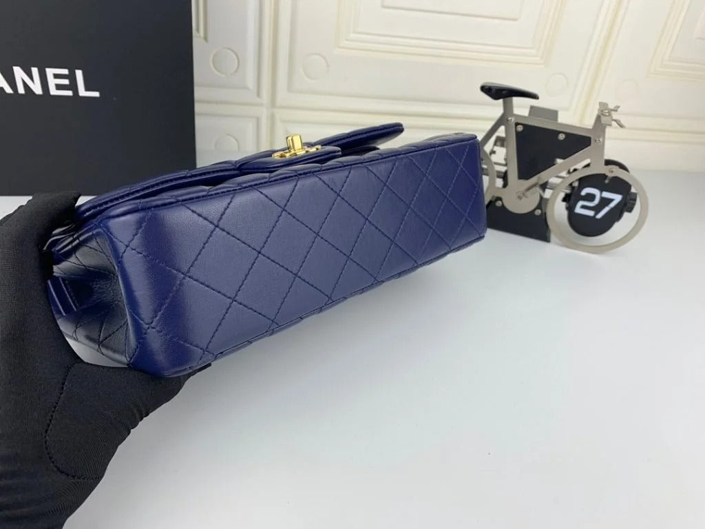 Chanel Classic Double Flap 25 Shoulder Bag Blue - Bag