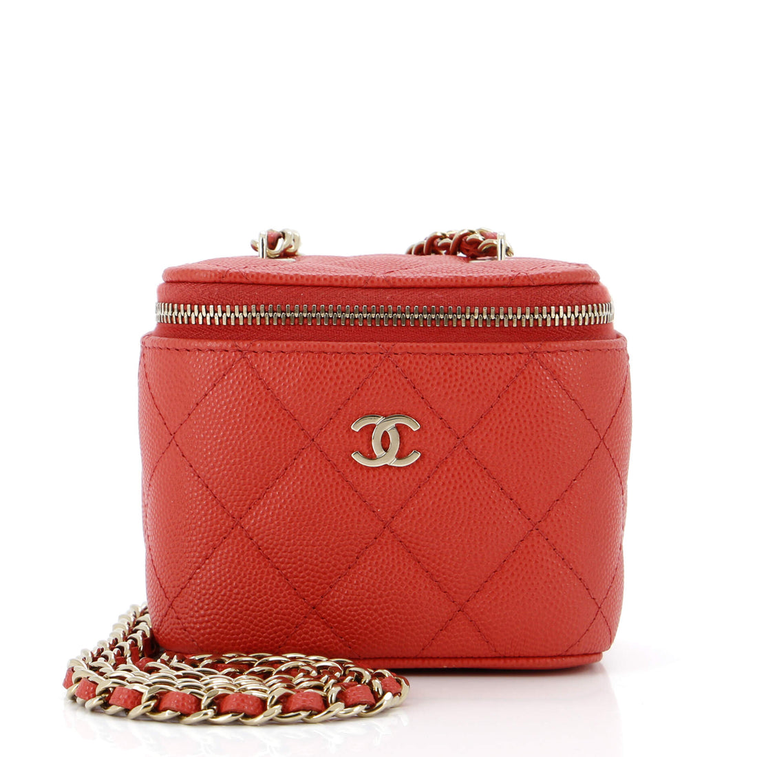 CHANEL Classic Vanity Case with Chain Quilted Caviar Mini - Handbag & Wallet Accessories