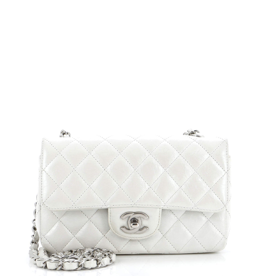 CHANEL Classic Single Flap Bag Quilted Iridescent Crumpled Calfskin Mini - Handbag & Wallet Accessories