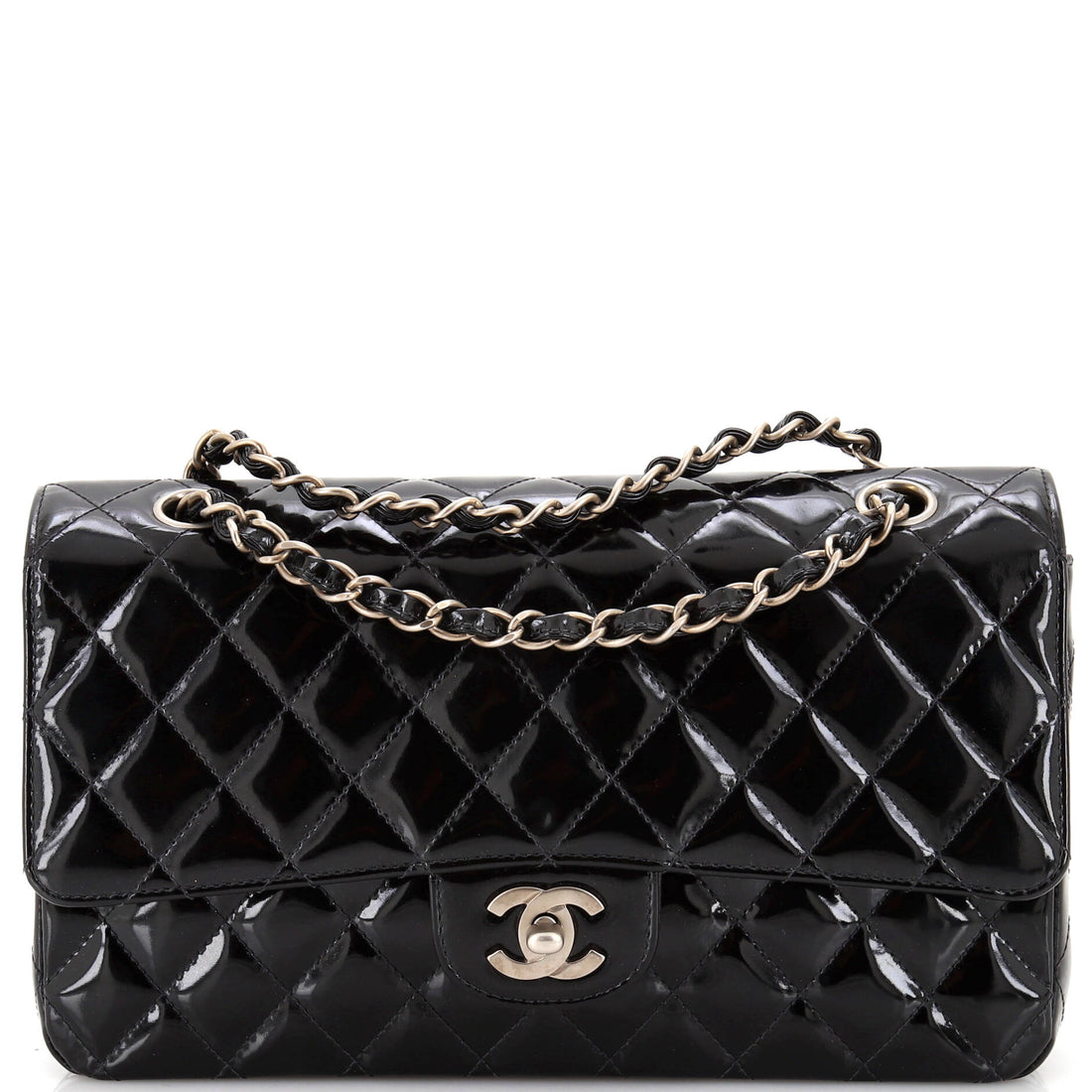 CHANEL Vintage Classic Double Flap Bag Quilted Patent Medium - Handbag & Wallet Accessories