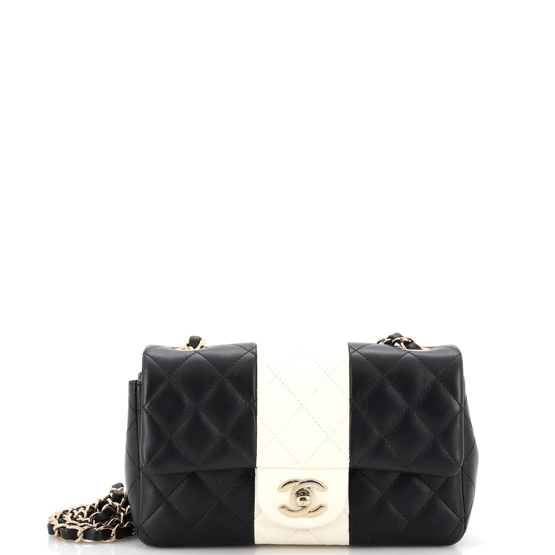 CHANEL Bicolor Classic Single Flap Bag Quilted Lambskin Mini - Handbag & Wallet Accessories