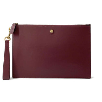 GUCCI Animalier Clutch Bag Bordeaux 428724 Leather - Bags