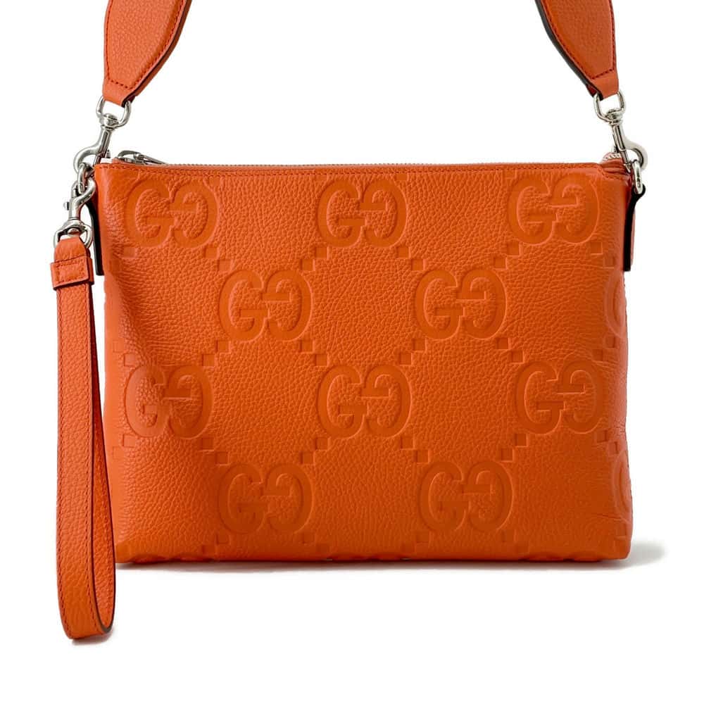GUCCI jumbo GG messenger bag Orange 696009 Leather - Bags