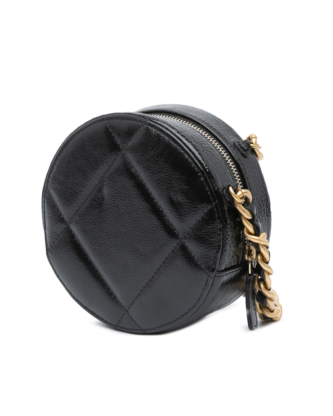 Quilted Calf Leather Clutch with Chain-Link Handle - Handbag & Wallet Accessories