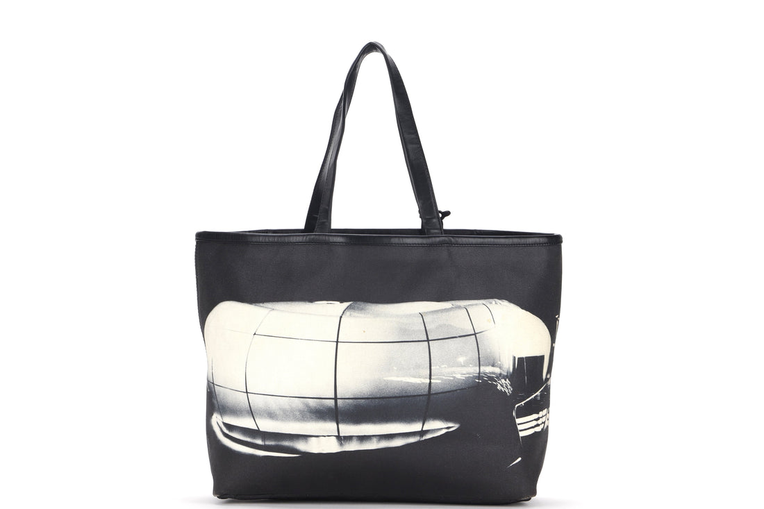 CHANEL KARL LAGERFELD LE MOBILE ART BLACK COATED CANVAS TOTE (1257xxxx), WITH , NO DUST COVER - Bags