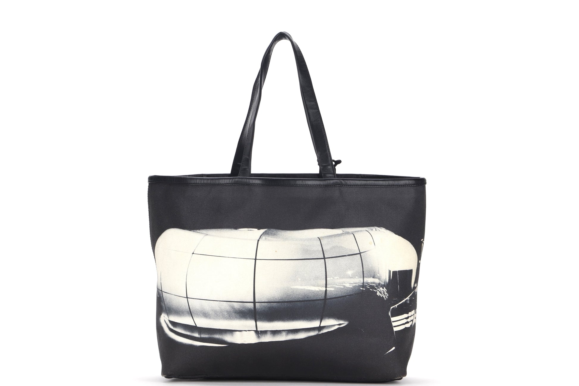 CHANEL KARL LAGERFELD LE MOBILE ART BLACK COATED CANVAS TOTE (1257xxxx), WITH , NO DUST COVER - Bags