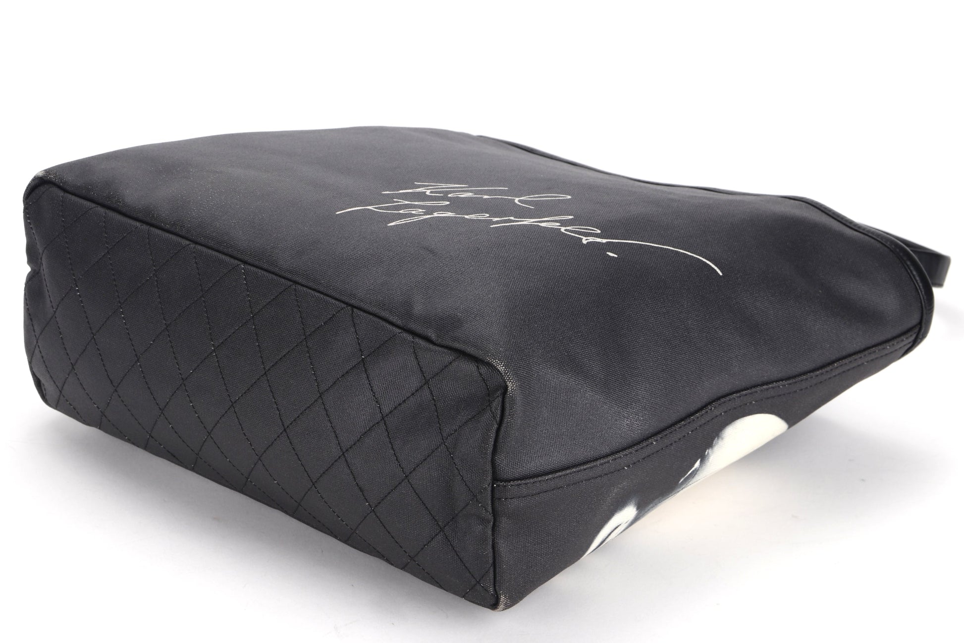 CHANEL KARL LAGERFELD LE MOBILE ART BLACK COATED CANVAS TOTE (1257xxxx), WITH , NO DUST COVER - Bags - 4