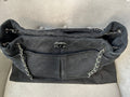 Chanel Natural Beauty Tote in Black Suede Nubuck Caviar with Silver Hardware - 7
